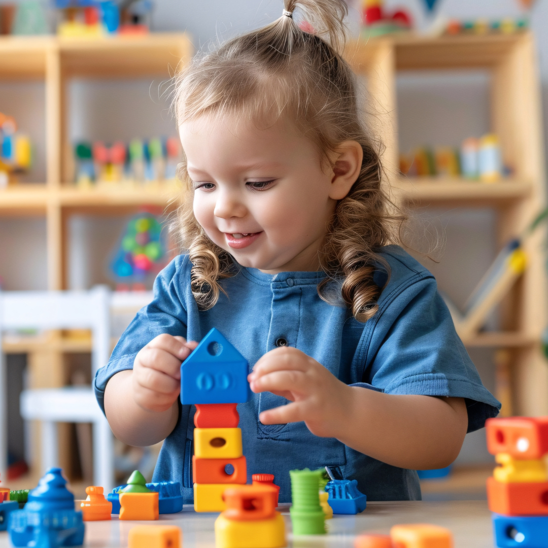 Child Completing Fine Motor Skills Activity During Occupational Therapy Assessment